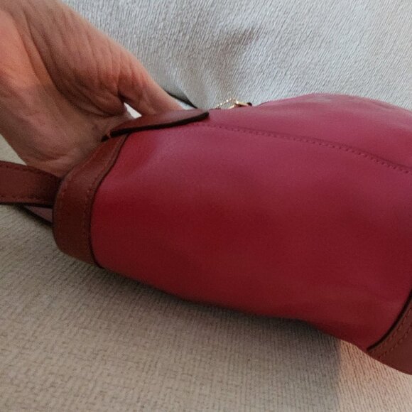 Euc Coach Color Block Leather Handbag Tote Bag Purse - Picture 6 of 12